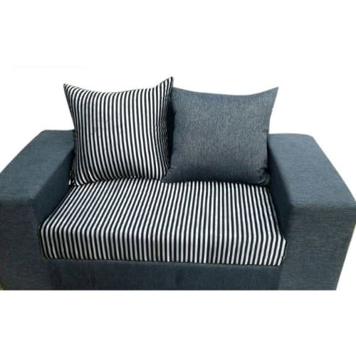 Striped 2-seater Sofa - Ash