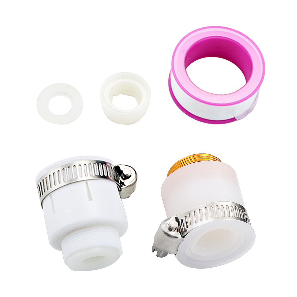 5PCS Faucet Adapter Kit Aerator Adapter Set Rubber Adapter