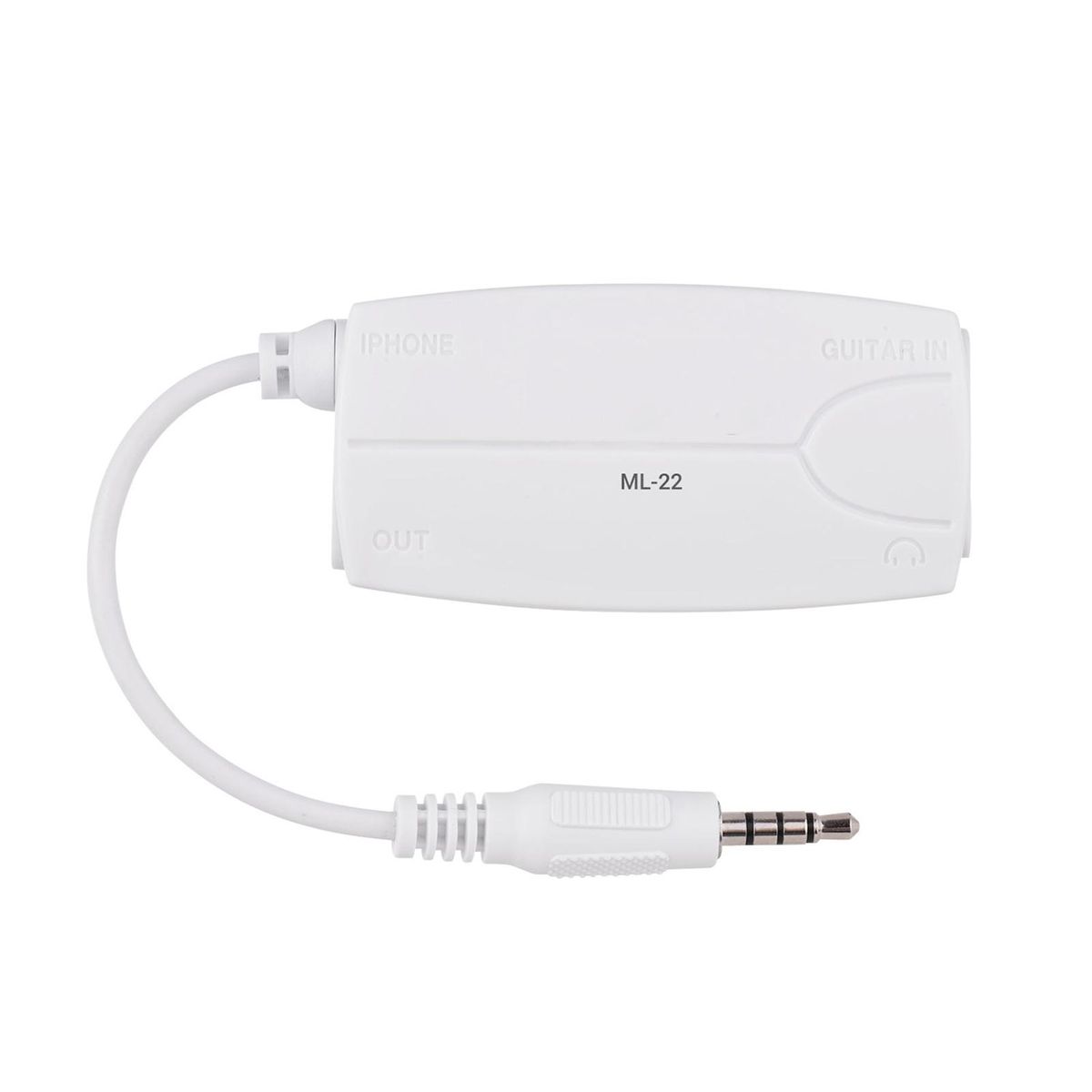 ML-22 Guitar Audio Interface Connector Converter for Electric Guitar Bass to Mobile Phone Tablet Connection Compatible with iPhone/iPad Android Smartphone Tablet with 3.5mm Audio Plug