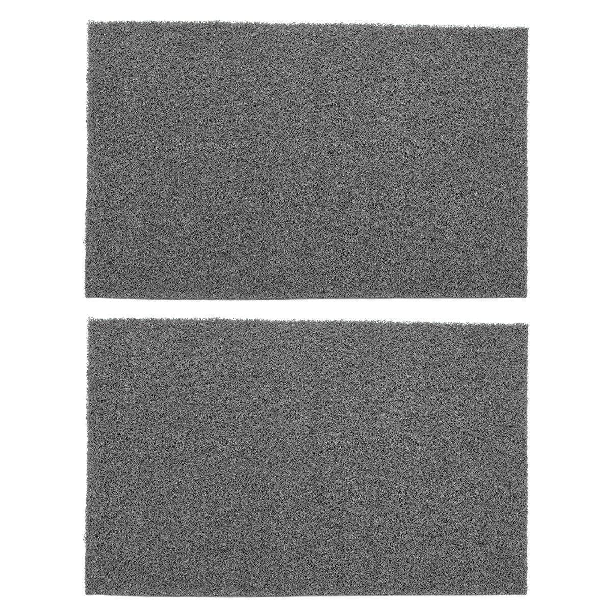 2 Pcs Set Heavy Duty Door Mats Non Slip Rubber Floor Rugs Kitchen Carpet 40x60cm Gray
