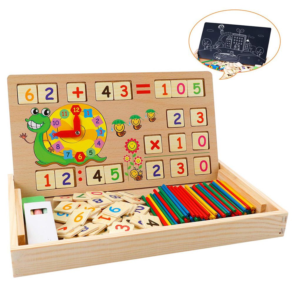 Baby Digital Box Math Number Counting Montessori Toy Wooden Stick Baby Learning Educational Toy Gift Multifunctional Digital Box