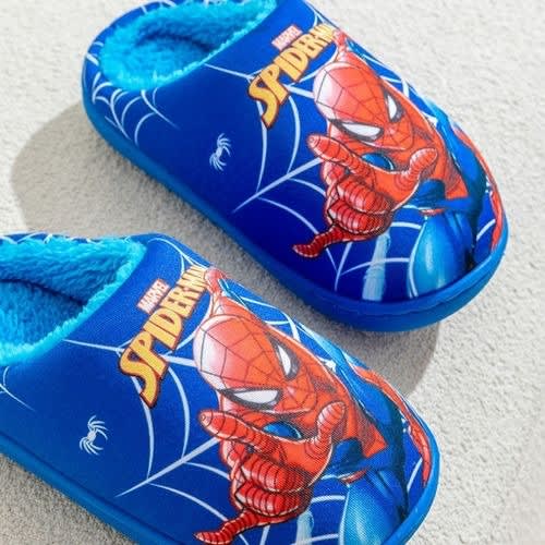 Kids Cartoon Print Fur Slippers