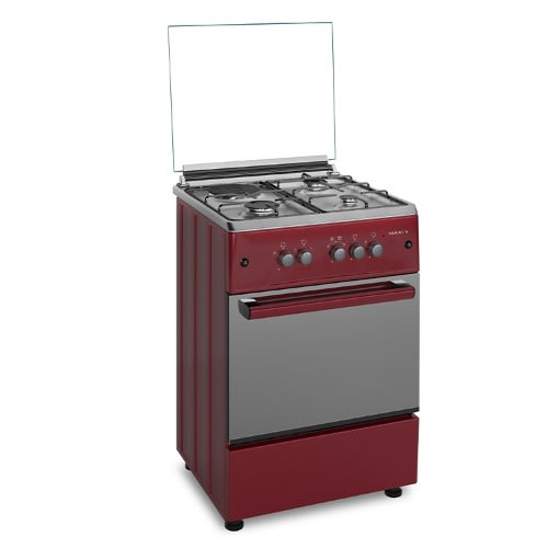 3 Gas Burner 1 Electric Standing Gas Cooker - Red