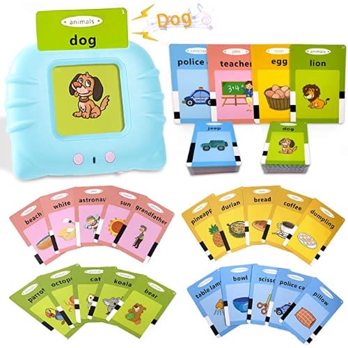 Kids Educational Flash Cards And Card Reader - Blue