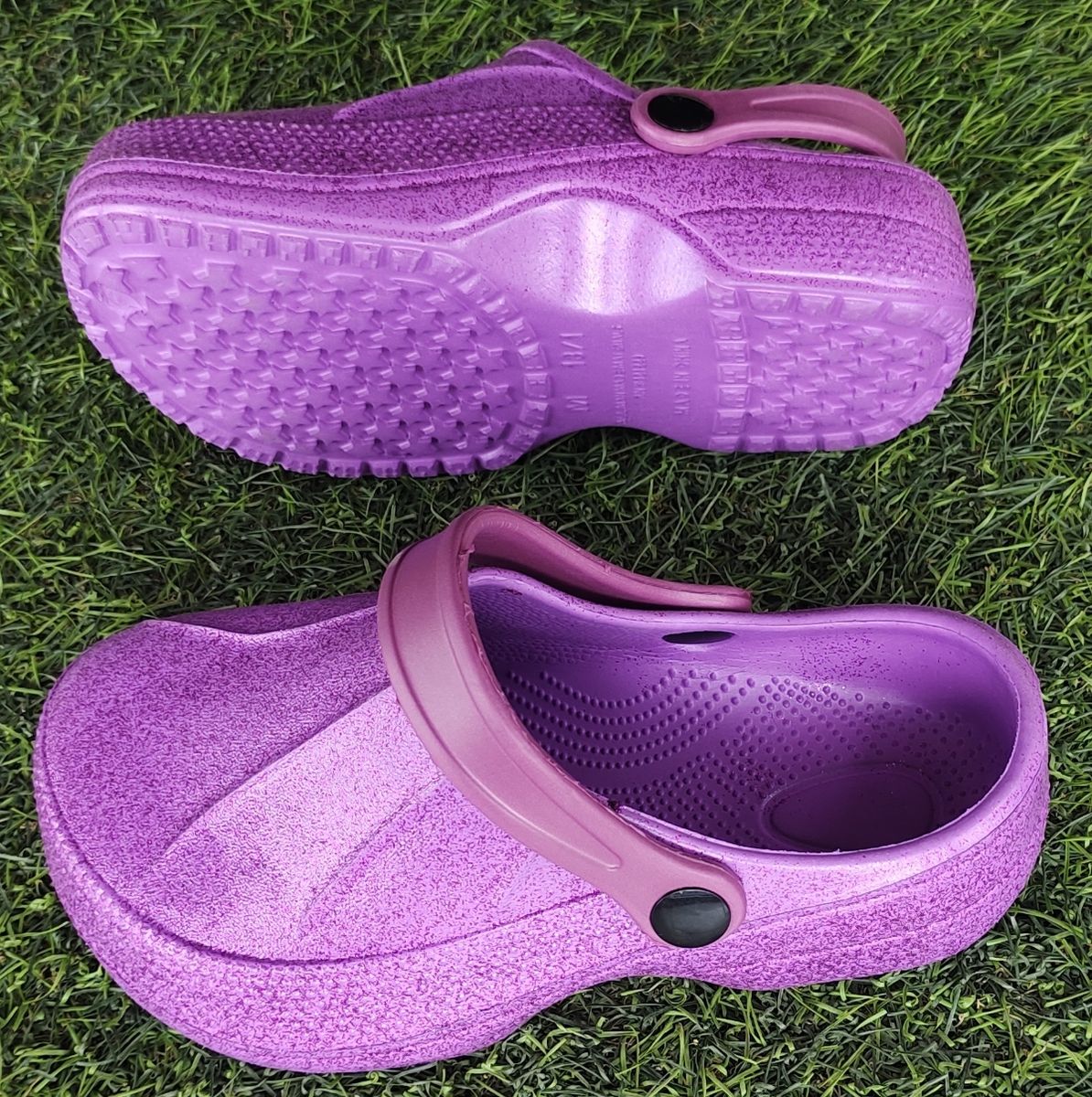 Children Girl's Purple Glitter Crocs