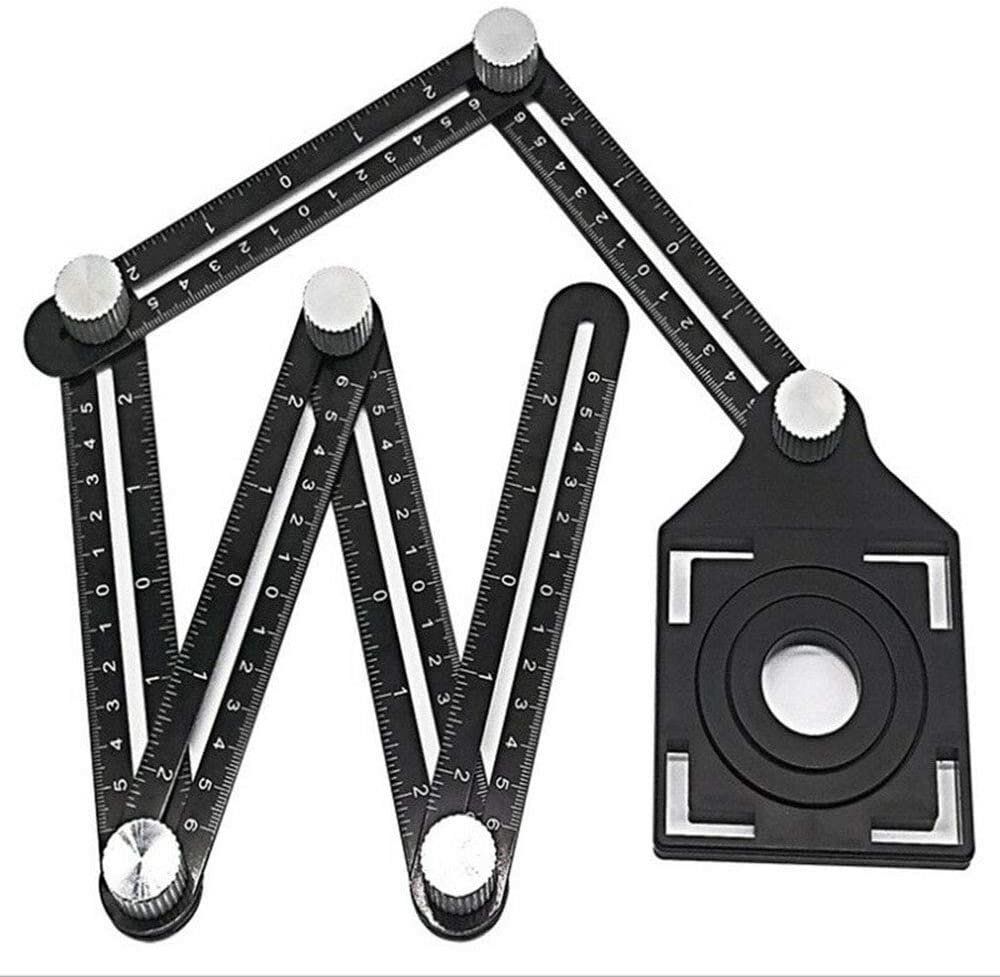 Multi Angle Measuring Ruler 6-Sided Angle Finder Aluminum