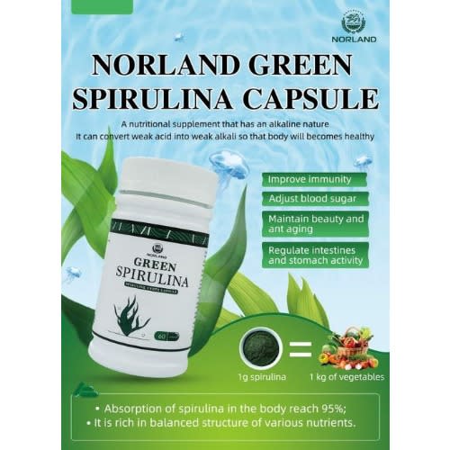 Green Spirulina Capsule - 60 Caps