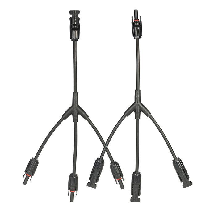 1 Pair Y Branch MC4 Connector Solar Panel Adaptor Cable Conn