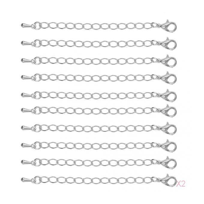 20pcs Necklace Extender Chain Removable And Adjustable Extra Links To