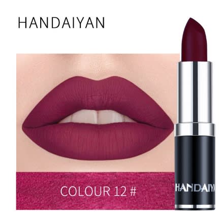 Handaiyan Matte Velvety Lipstick - Shade 12