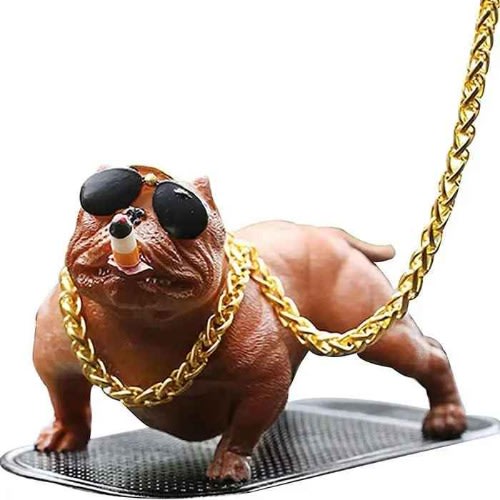 Car Decoration - Smoking Dog - Brown