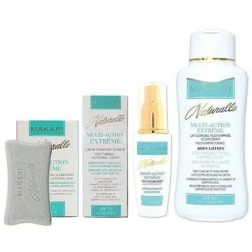 Naturalle Multi-action Extreme Lightening Beauty Set-lotion-500ml Serum - 50ml Soap - 200g