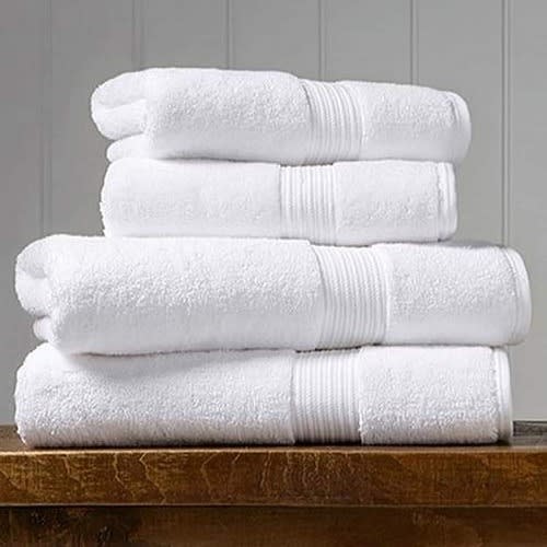 Rose Event Bath Towels - 4 Pcs - White