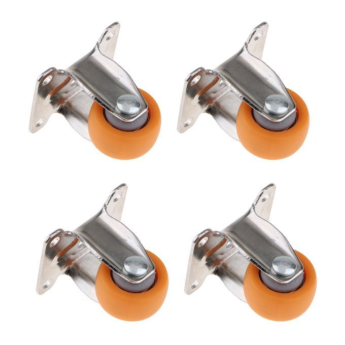4 Pieces Heavy Duty Nylon Fixed Castor Wheels Furniture Trolley Caster