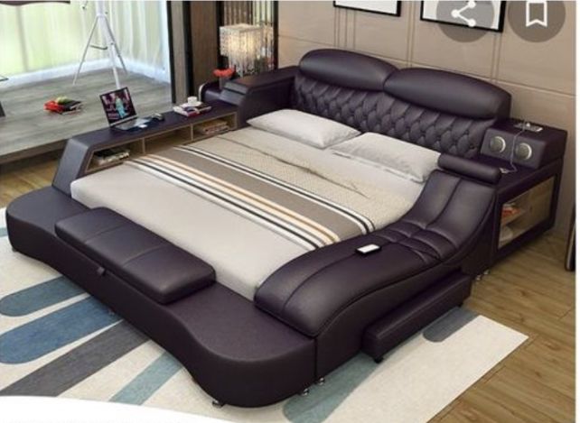 Bonstroy Brown 6 By 6 Bedframe Set + Lights (Lagos,ogun)
