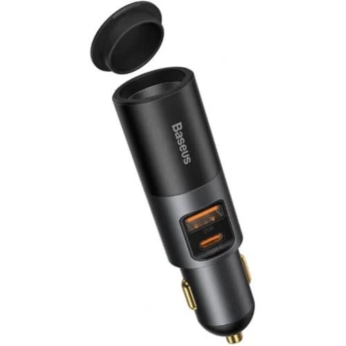 Baseus Fast Charge Car Charger With Cigarette Lighter Expansion Port U+u - 120w