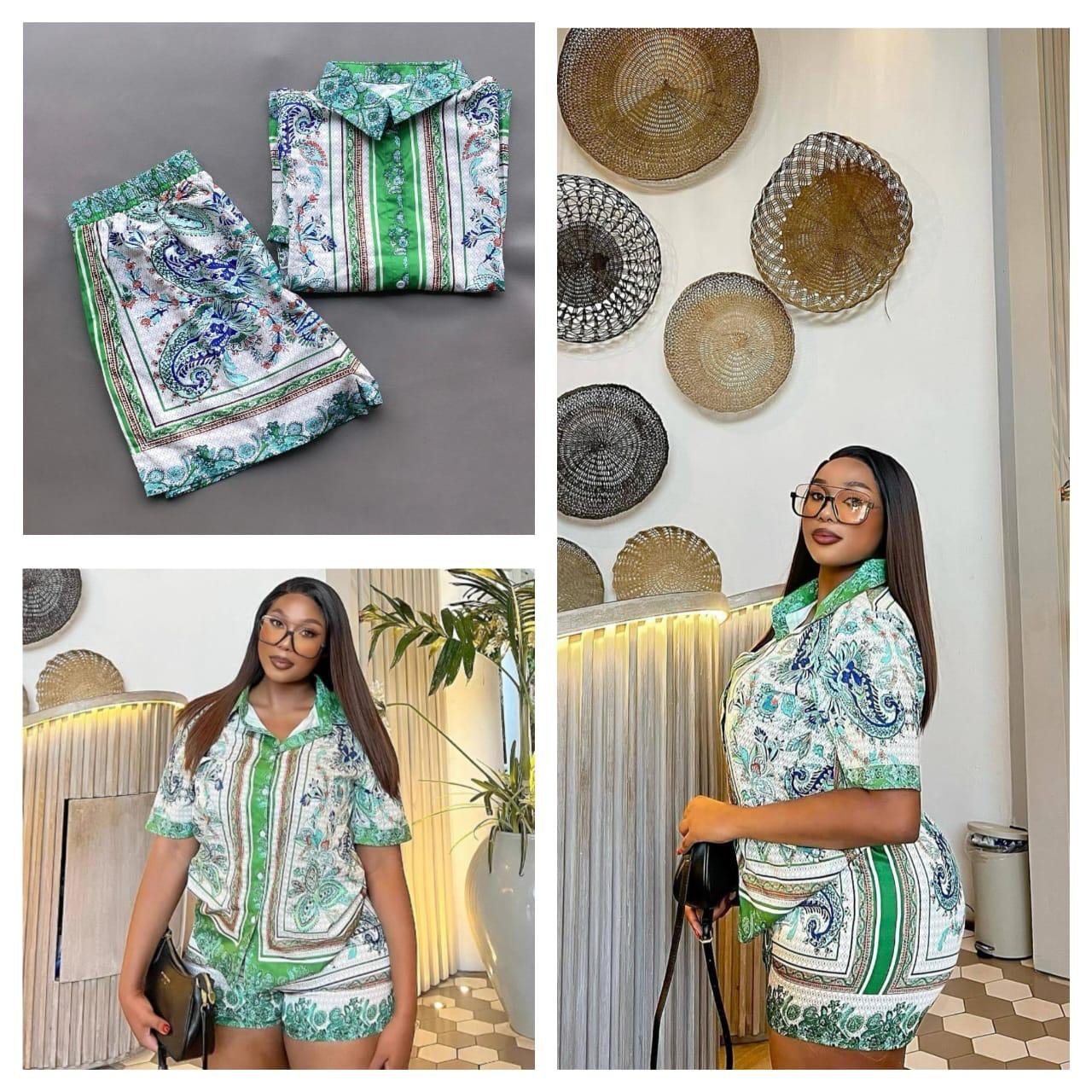 Zara Paisley Print Summer Two Pieces Set.