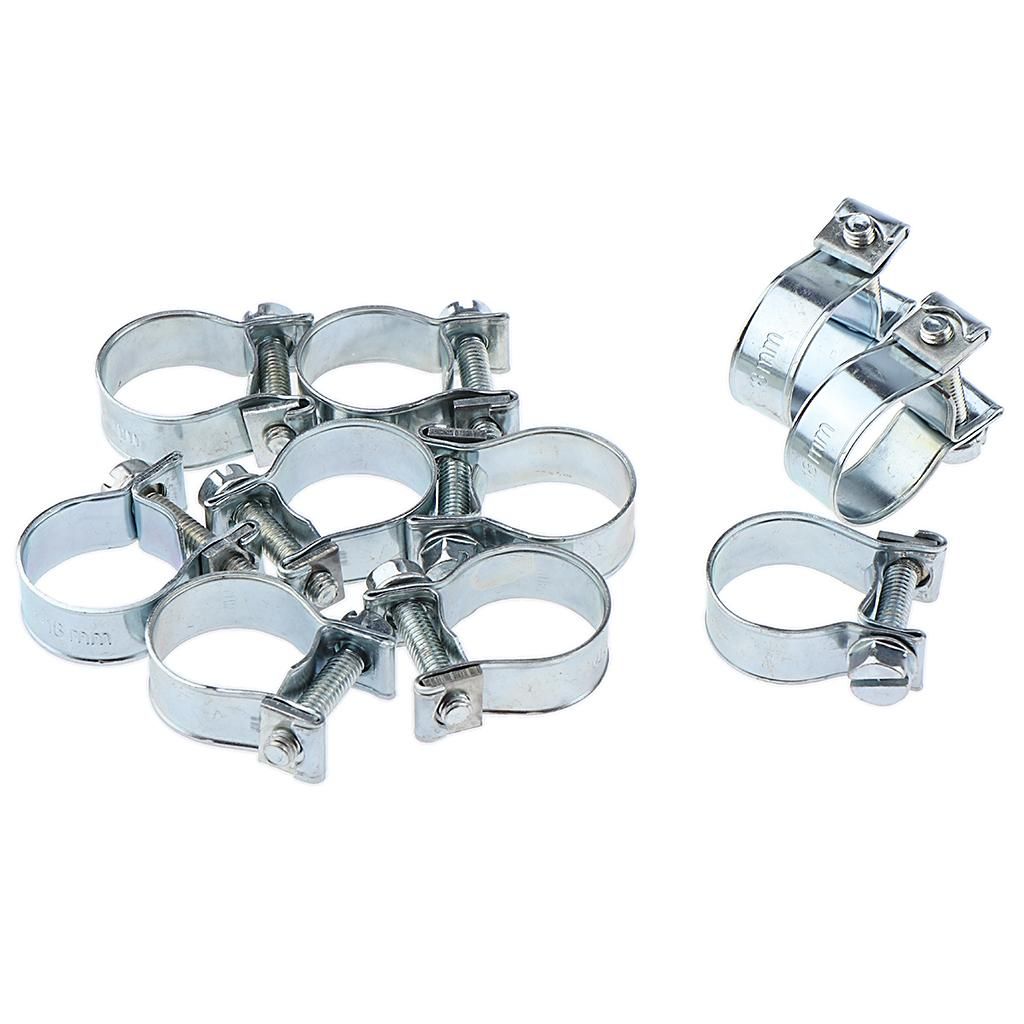 10pcs Spring Clip Water Pipe Fuel Hose Air Tube Clamp  16 - 18mm