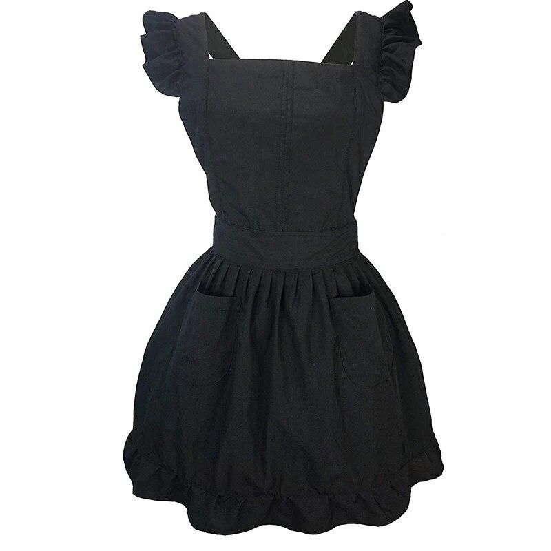 Cute Lovely Cotton Retro Kitchen Cooking Aprons For Women Girls Vintage Baking Sexy Victorian Apron With Pockets