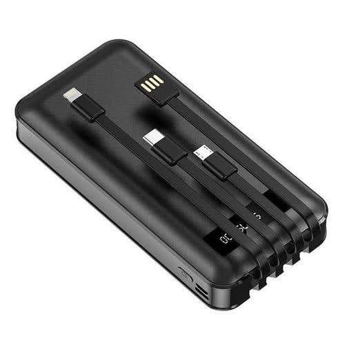 Ultra Large Capacity Built In Cable Power Bank- 20000mah