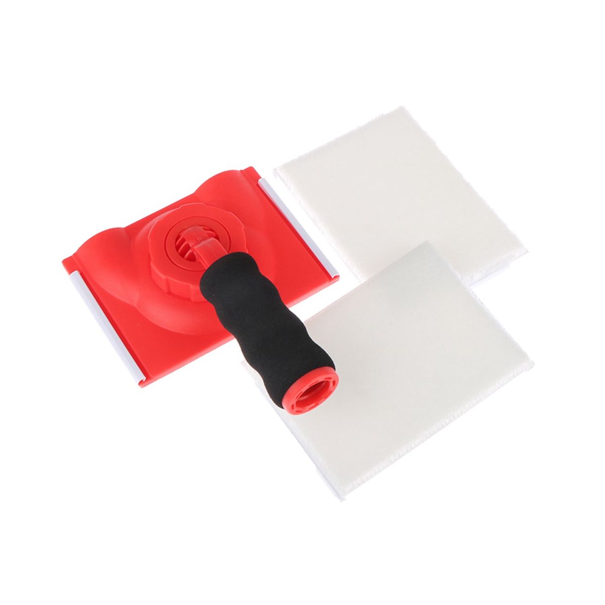 Latex Paint Edger with Handle Flat Trimmer Trimmer Color Splitter Corner Brush with Two Sponge Replacement Pads