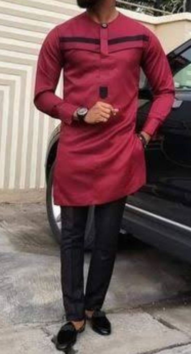 Men Native Dress - Nice Red Men Native Wear