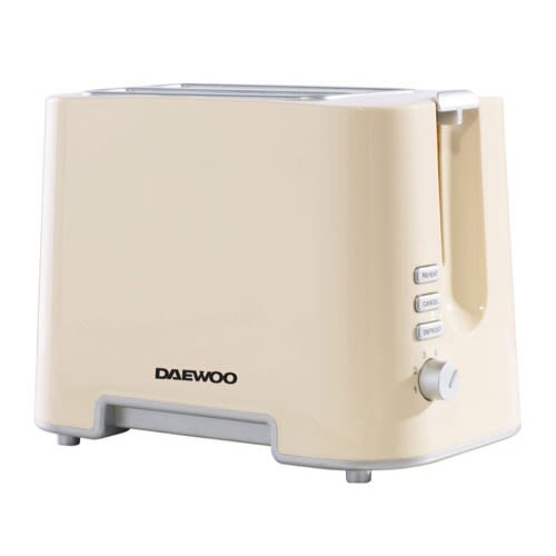 2 Slice Plastic Toaster - Cream
