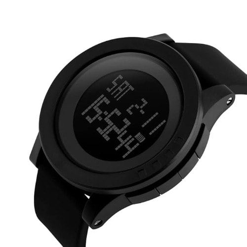 Men's Digital Rubber Strap Sports Wrist Watch Led Screen Large Face