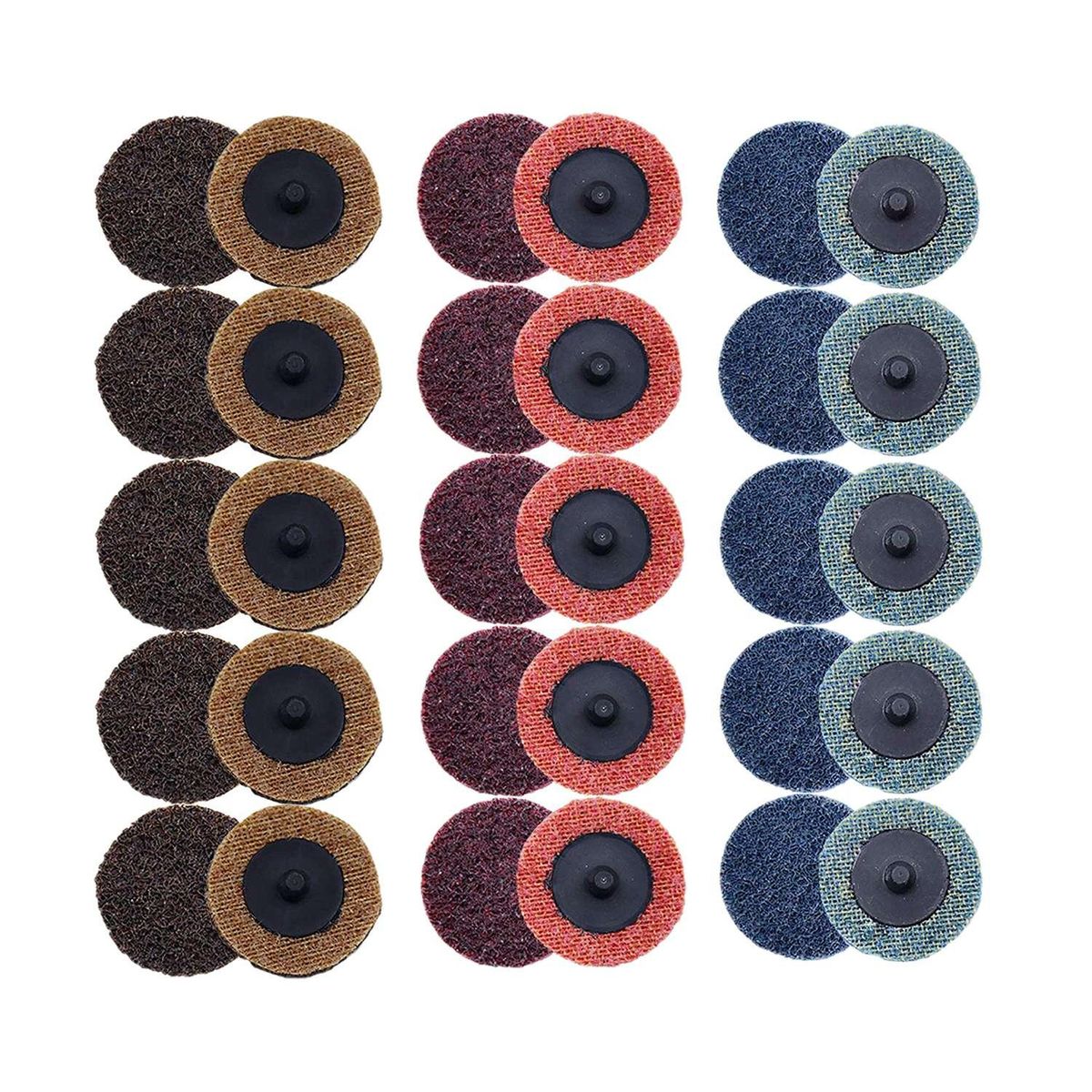 30 Pack Mixed 2 Inch Surface Conditioning Disc,Quick Change Sanding Disc,Work with Air and Electric Sander, Features Better Surface Quality and Heat Dissipation