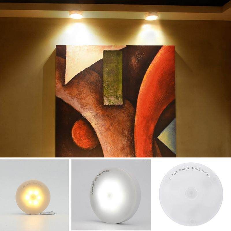 6 LED Night Light PIR Wireless Powered Auto Motion Sensor Infrared Lamp Warm White Light