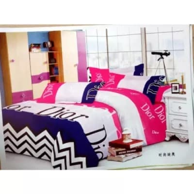 Premium Dior Crested Duvet + Bedsheet & 4 Pillowcases