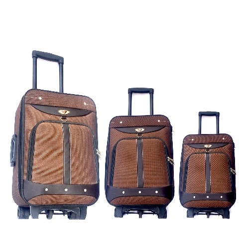 Multipurpose Luggage Boxes -Set Of 3 - Brown
