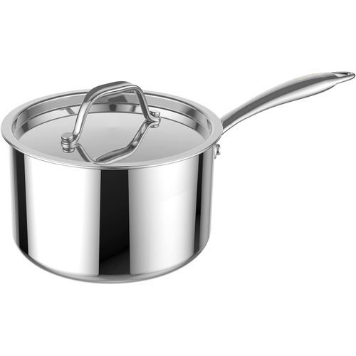 Ciwete 2 Quart Saucepan With Lid, 18\/10 Stainless Steel