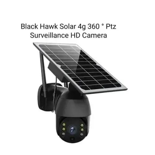 Surveillance Hd Camera Solar 4g Ptz 360&deg; - Black Hawk