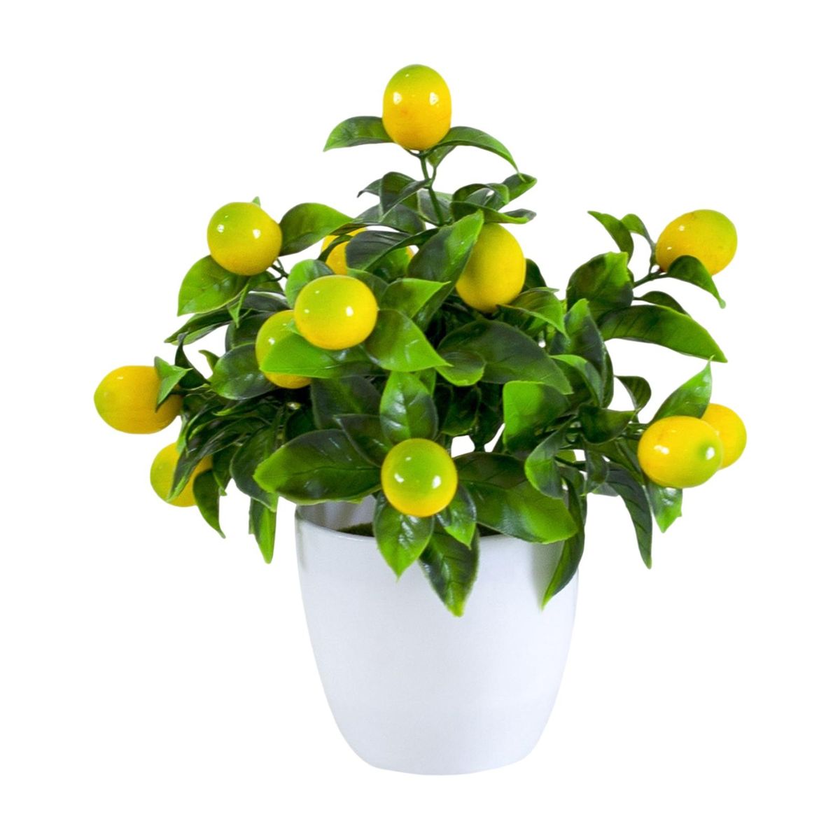 Artificial Lemon Green Plant Bonsai Fake Lemon Fruit-Yellow