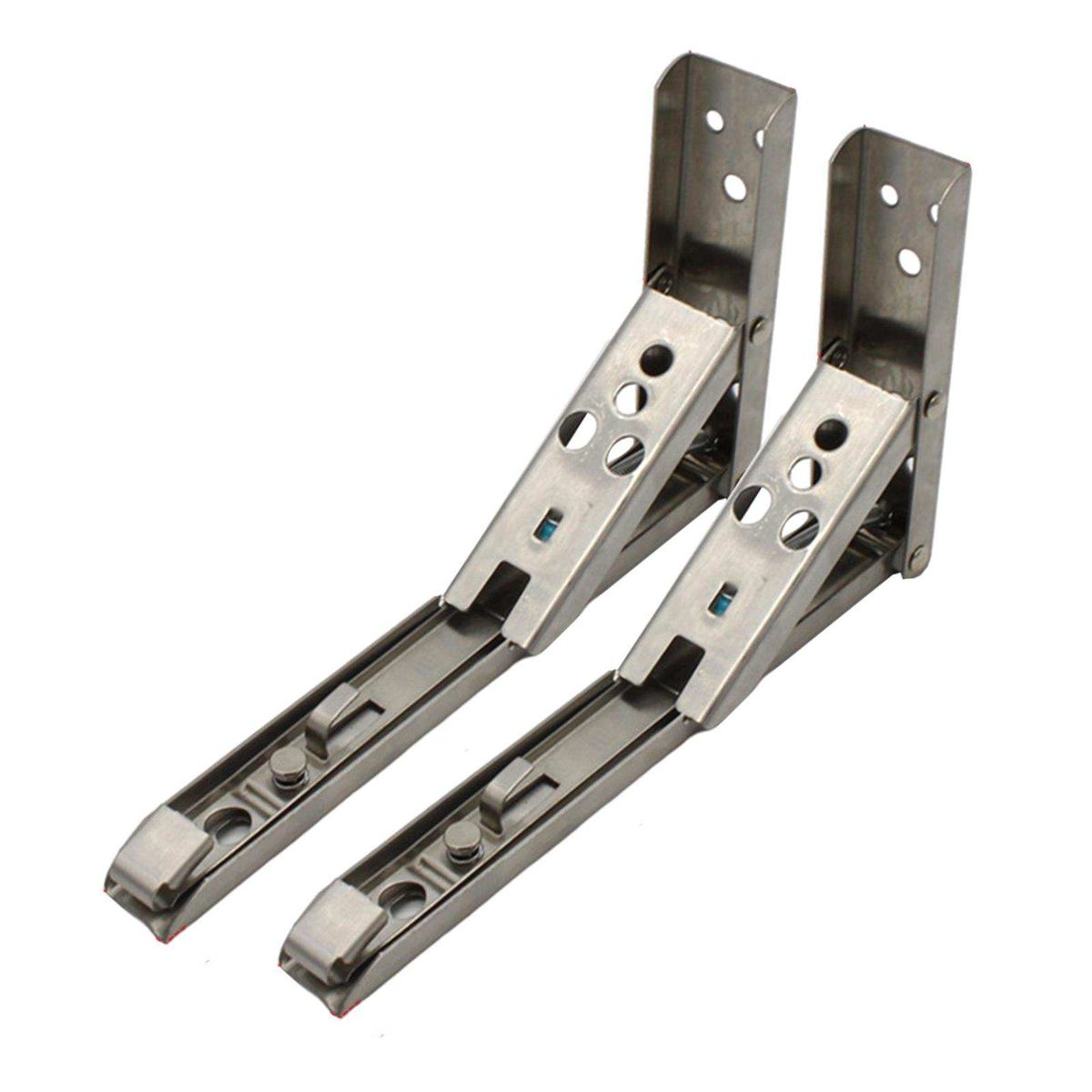 2Pcs Triangle Folding Angle Bracket Shelf Bracket For 8in Brushed