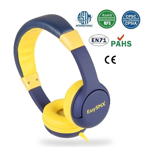 Easysmx Kids Headset With Volume Control Headphones For Tablet, iPad, iPod & iPhone