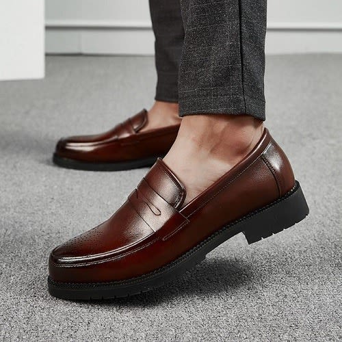 Leather Casual Shoe - Brown