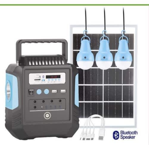 Multifunctional Solar Kit 3 Bulbs With Mp3/Radio - 12000mAh
