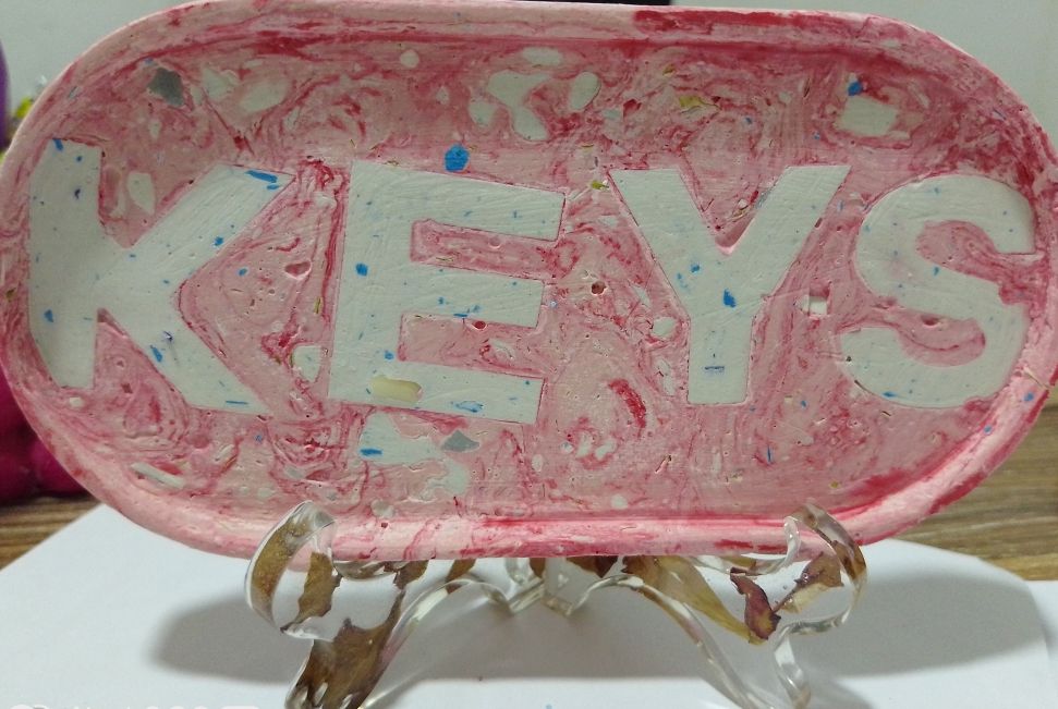 Keys Stone Decorative Oval Tray