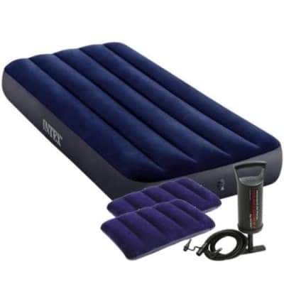 Inflatable Height Single Person Mattress With 2 Pillows - 10
