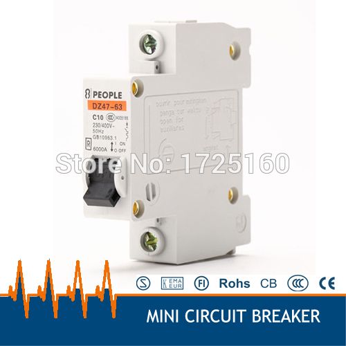 220 230v 10A 1P CE Approval Electric Miniature Circuit