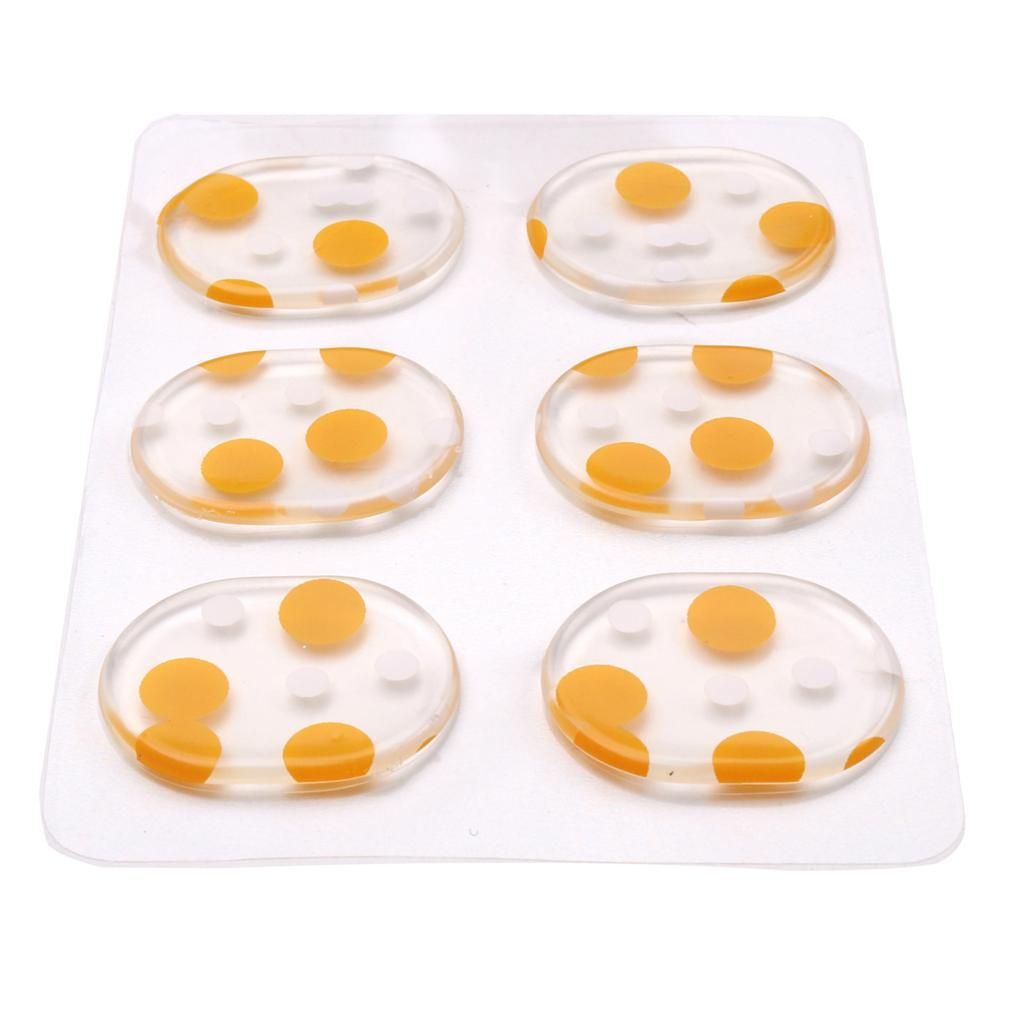 6 Packs Transparent Drum Dampeners Dampening Gels Pads For Yellow