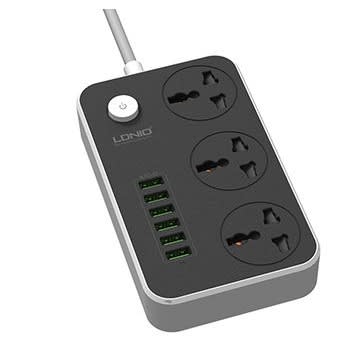 6 Usb Ports 3 Ac Power Socket