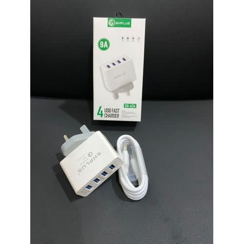 Shplus 4 Usb Port Fast Wall Charger