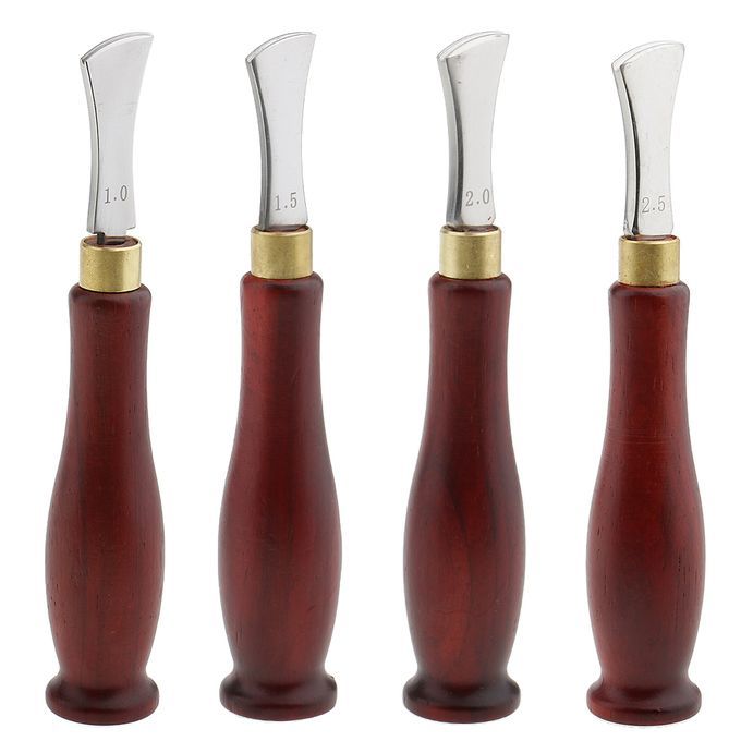 4pcs Leather Edge  Press Leather Edge Line Leathercraft Tools
