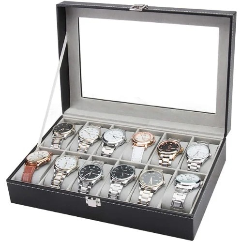 Watch Organizer Large 12 Slot Watch Display Box