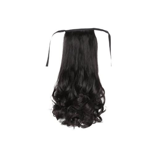 Curly Ponytail Wig With Band - Black