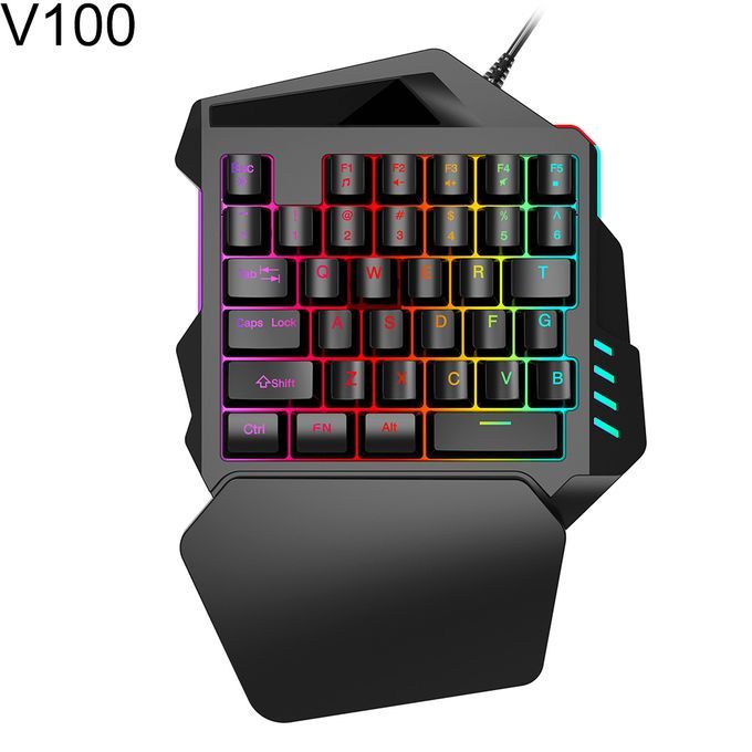 Mini Ergonomic 35 Keys Backlight USB One-Handed Gaming-