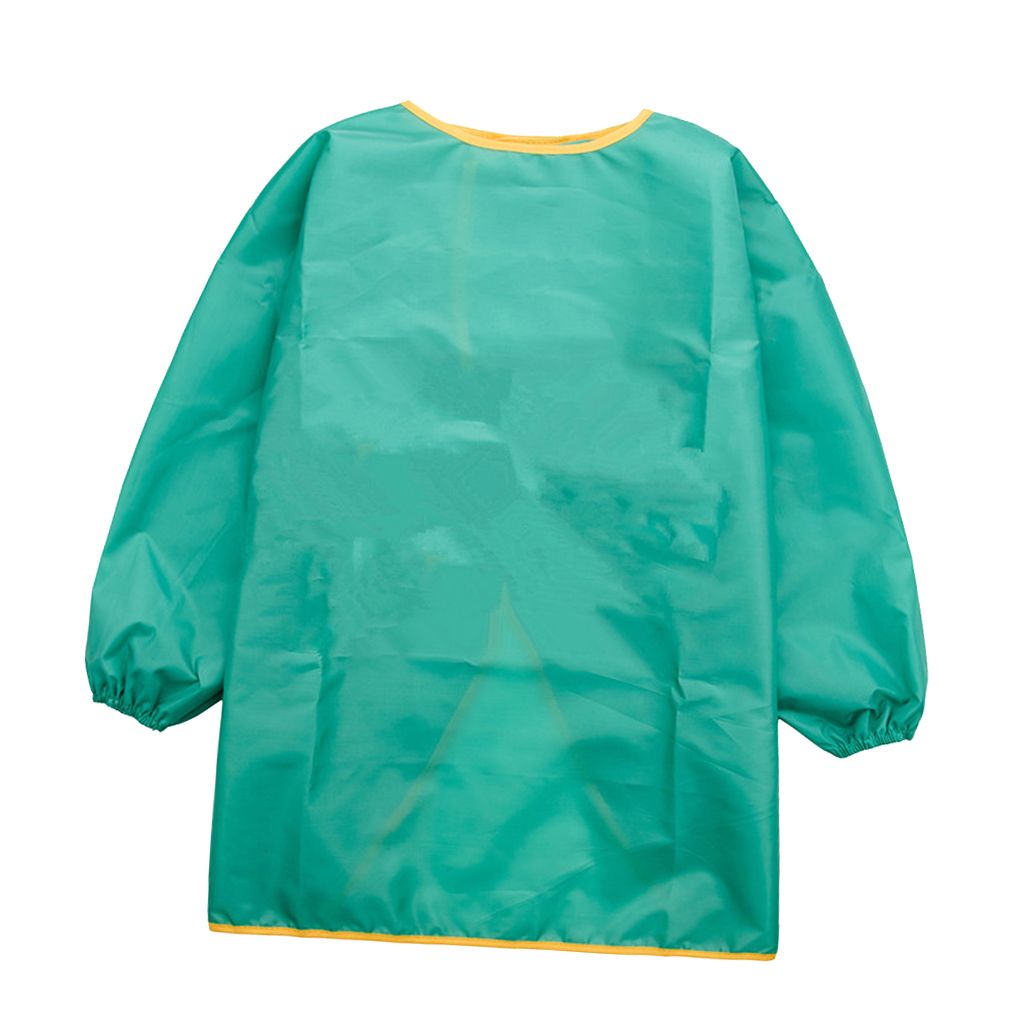 Kids Drawing Long Sleeve Waterproof Painting Apron For Kid Green M